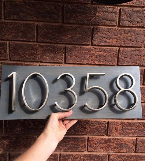 metal house address plaque|10 inch metal house numbers.